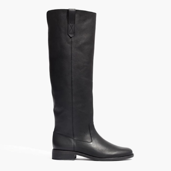Madewell Black Knee-High Leather Boots - Picture 2 of 16